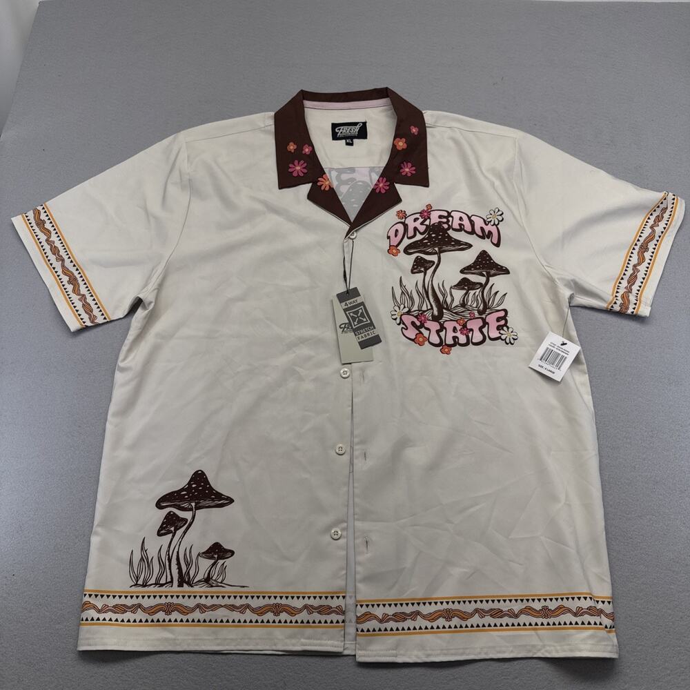 Fresh Prints Of Bel-Air XL Dream On Shroom Button Up Shirt Psychedelic NWT